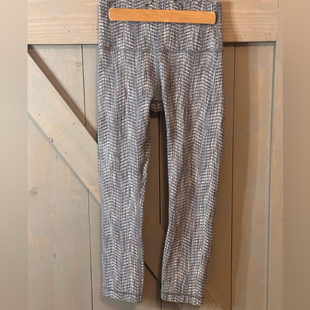 Lululemon Wunder Under Hi Rise Tight Luon Arrow Jacquard Battleship Leggings